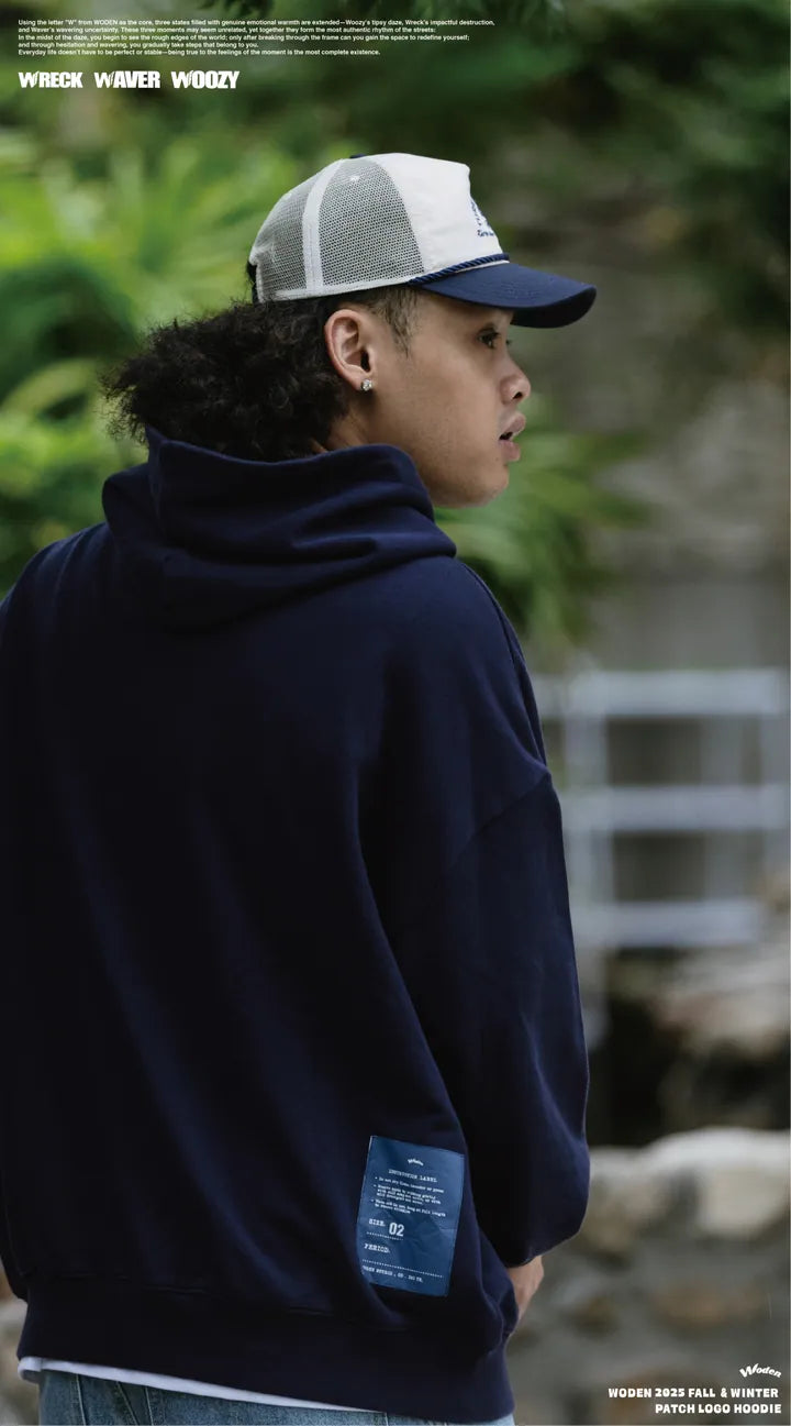 WODEN 2025 Fall & Winter 021 Patch LOGO Hoodie