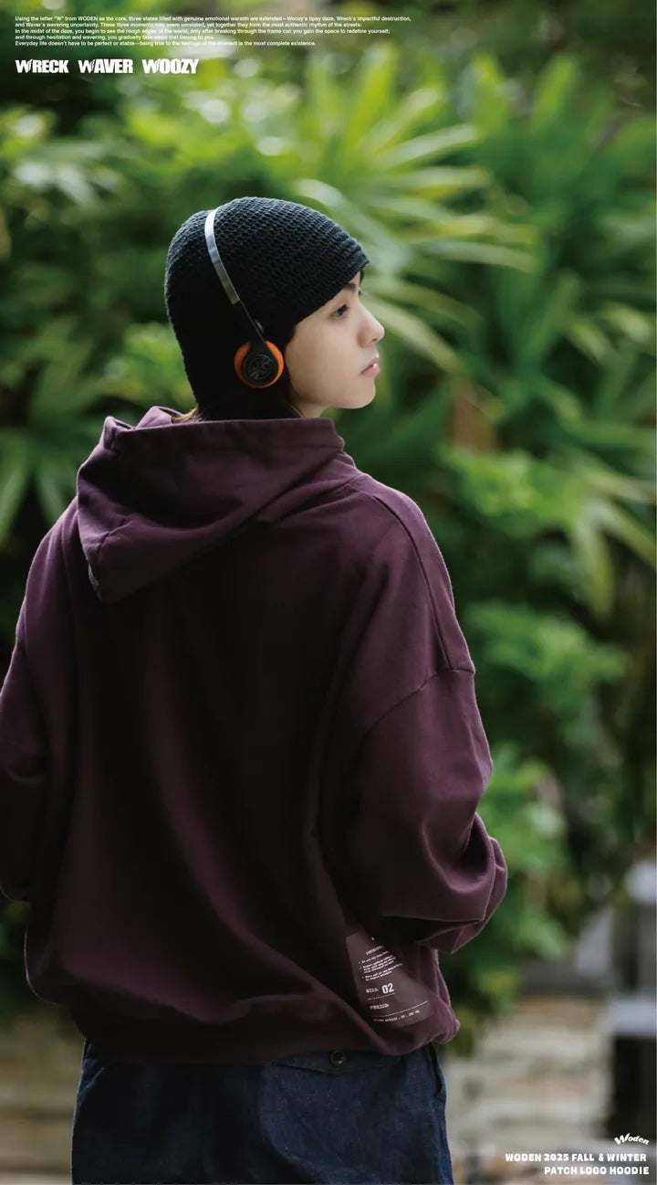 WODEN 2025 Fall & Winter 021 Patch LOGO Hoodie