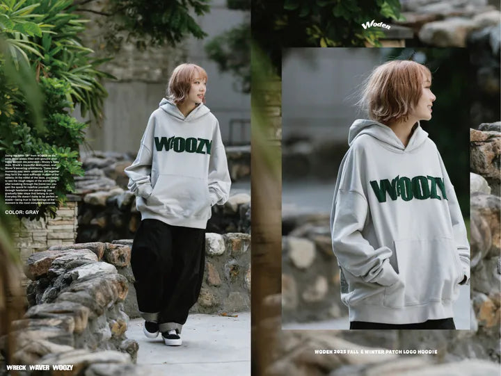 WODEN 2025 Fall & Winter 021 Patch LOGO Hoodie