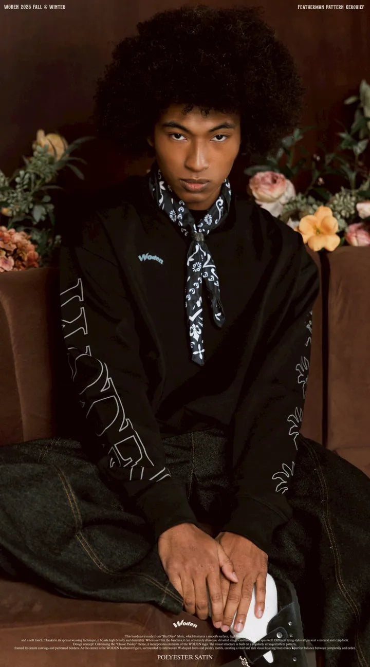 WODEN 2025 Fall & Winter 020 Featherman Pattern Kerchief