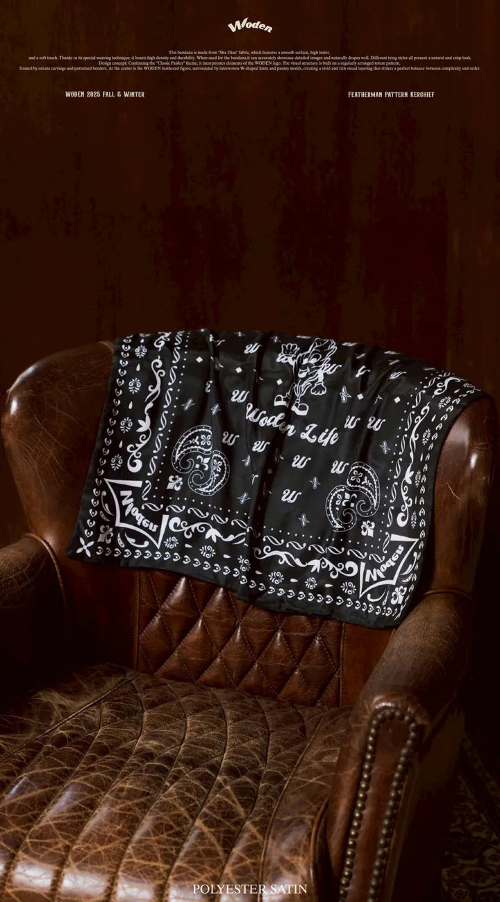 WODEN 2025 Fall & Winter 020 Featherman Pattern Kerchief