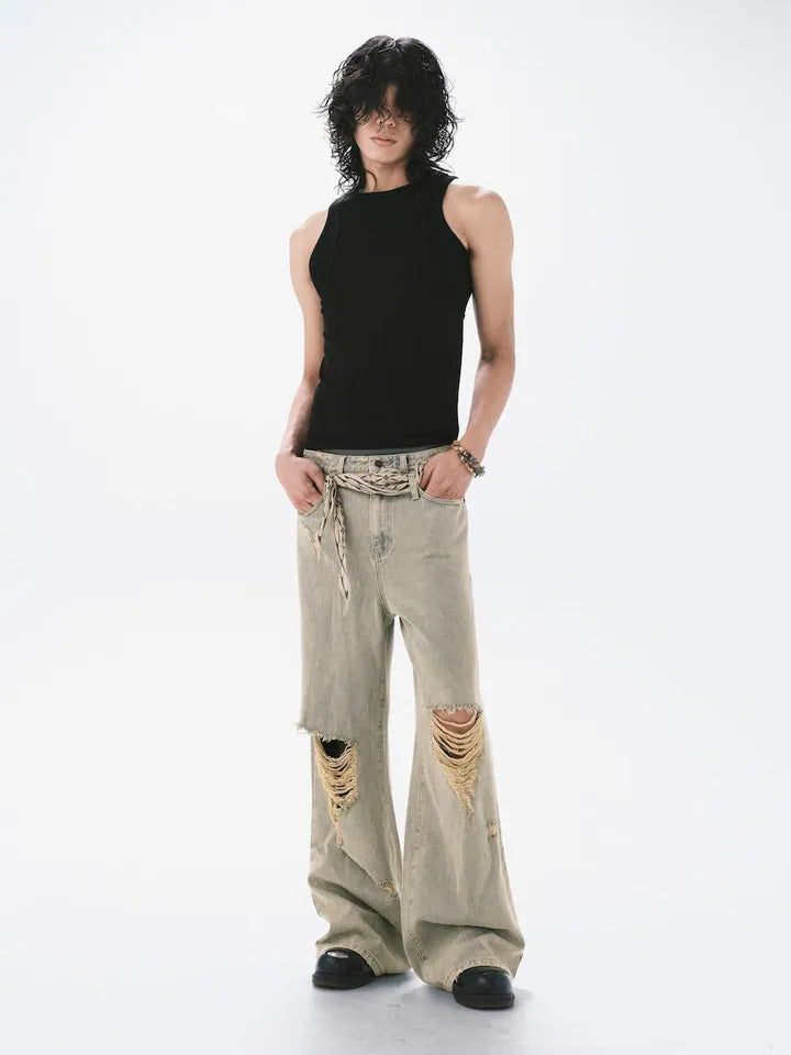 ANOWHEREMAN Double Layers Tank Top