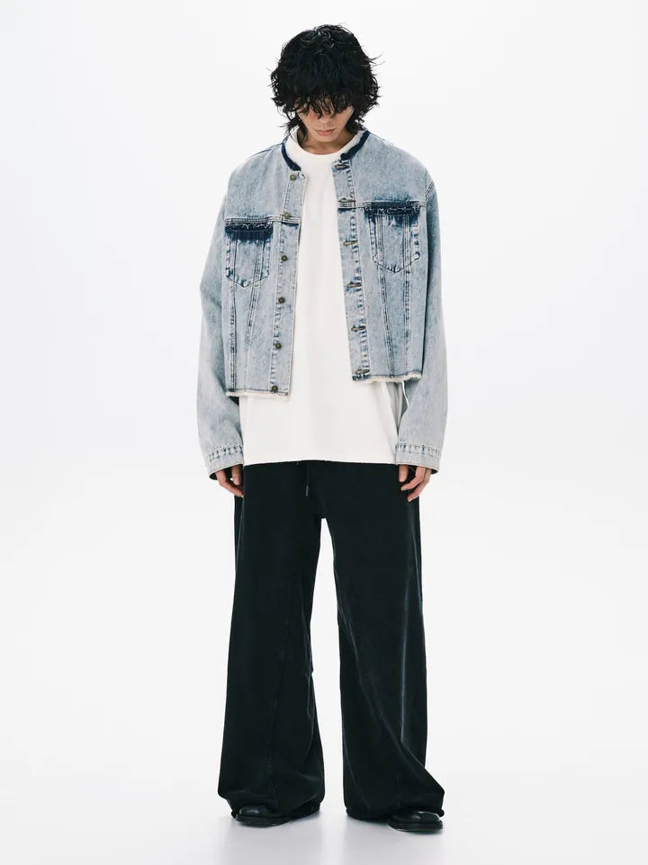 ANOWHEREMAN Washed Denim Jacket