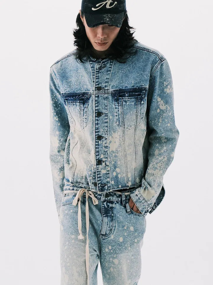 ANOWHEREMAN Paint Denim Jacket