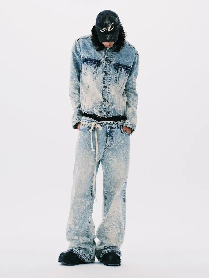 ANOWHEREMAN Paint Denim Jacket