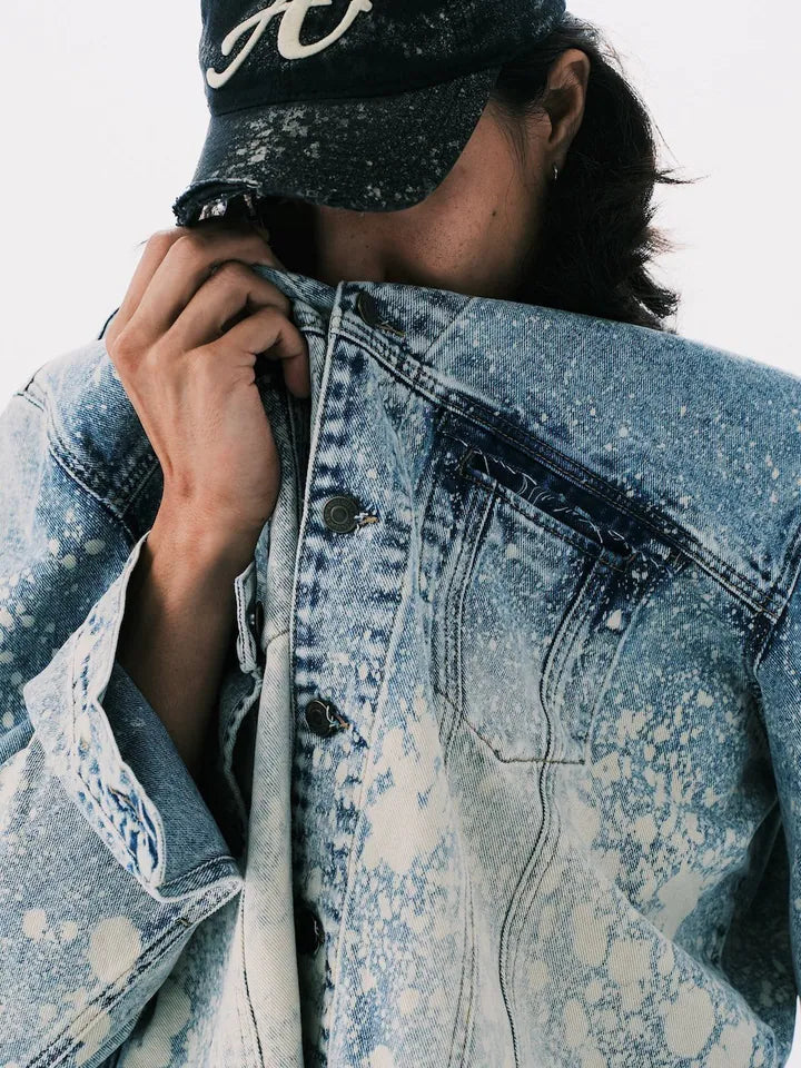 ANOWHEREMAN Paint Denim Jacket