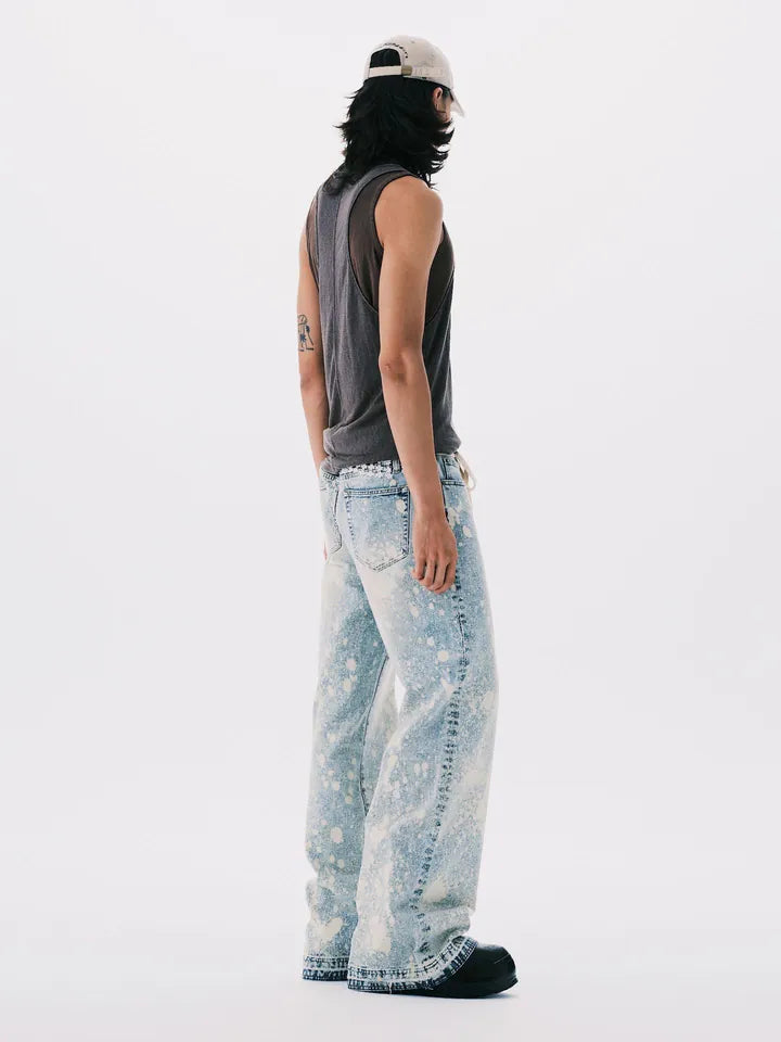 ANOWHEREMAN Paint Denim Jeans