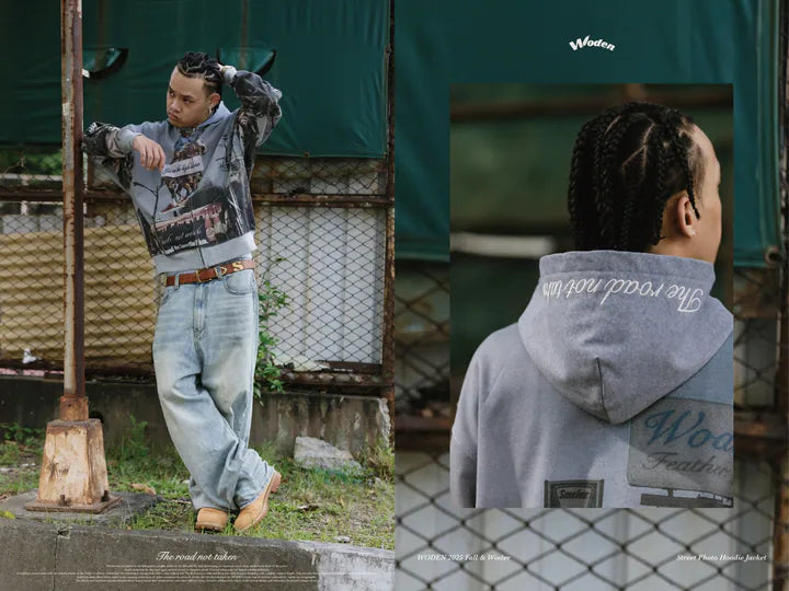 WODEN 2025 Fall & Winter 022 Street Photo Hoodie Jacket