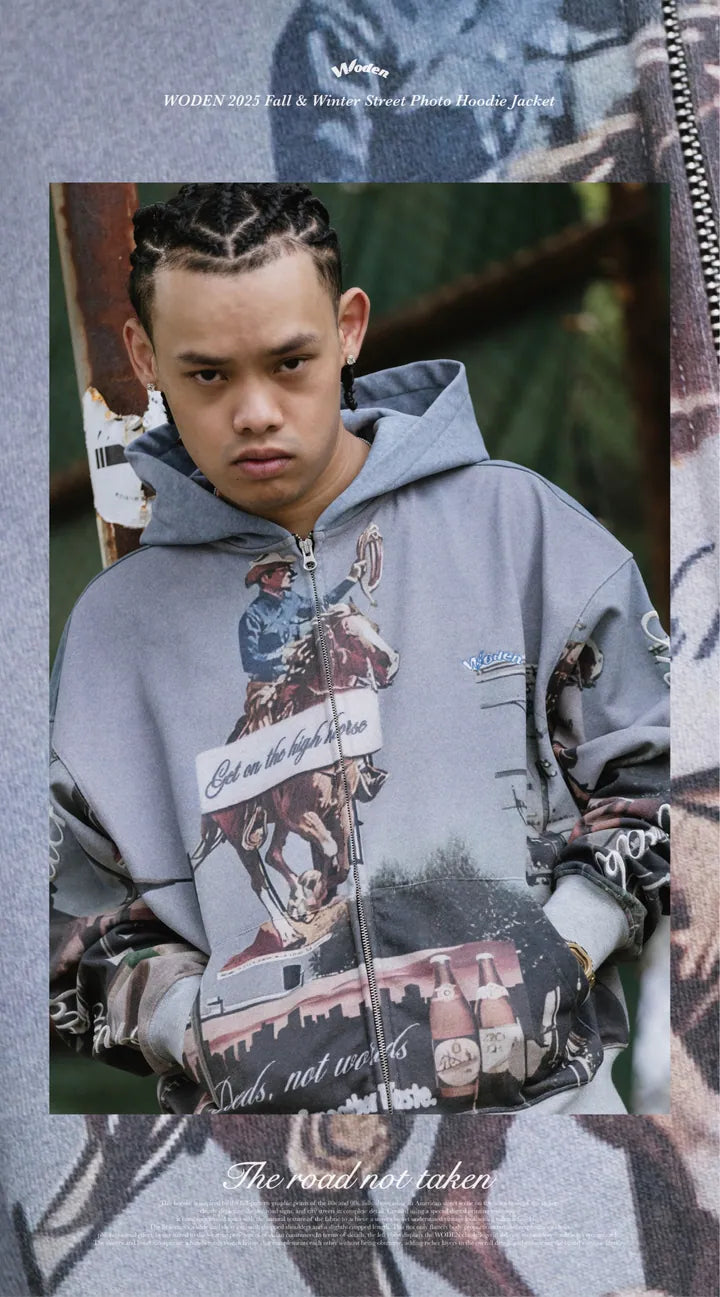 WODEN 2025 Fall & Winter 022 Street Photo Hoodie Jacket