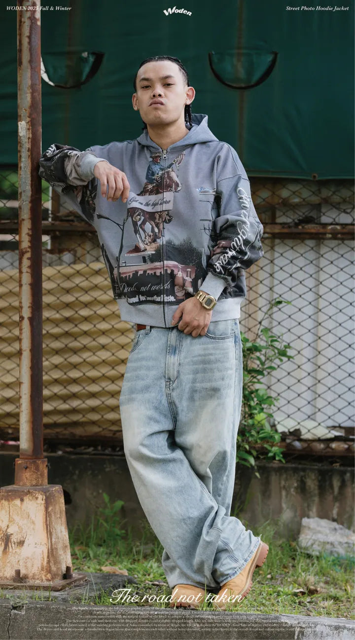 WODEN 2025 Fall & Winter 022 Street Photo Hoodie Jacket