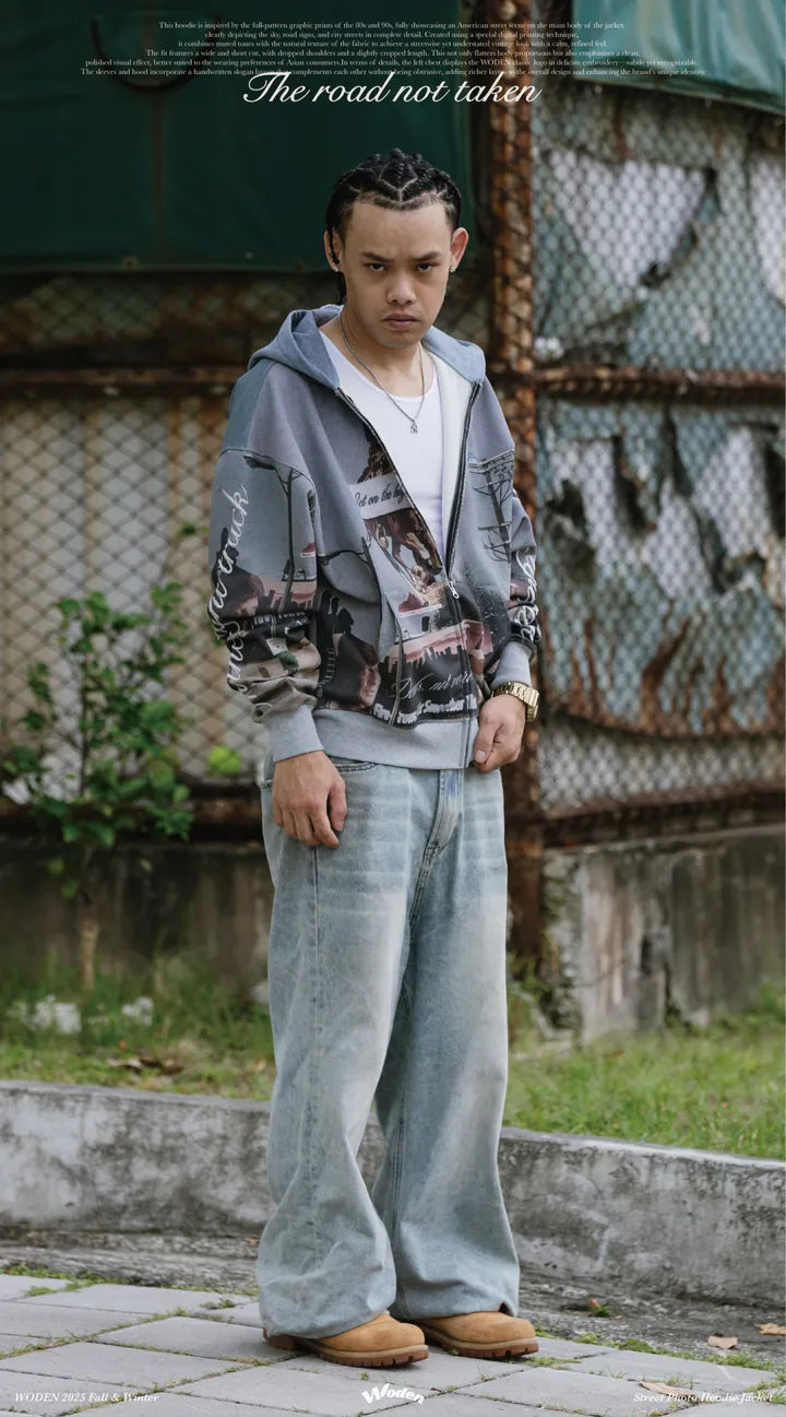 WODEN 2025 Fall & Winter 022 Street Photo Hoodie Jacket