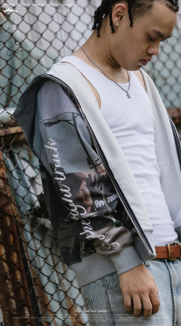 WODEN 2025 Fall & Winter 022 Street Photo Hoodie Jacket