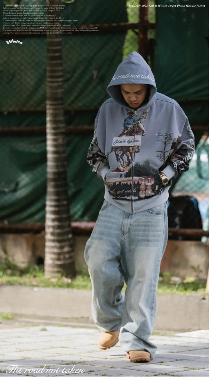 WODEN 2025 Fall & Winter 022 Street Photo Hoodie Jacket