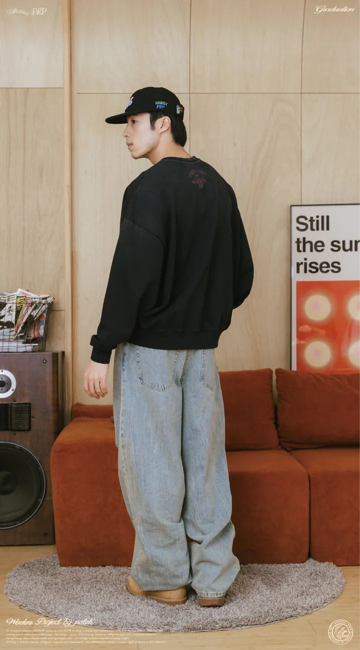 WODEN® X P.B.P® 023 Vintage College Sweatshirt
