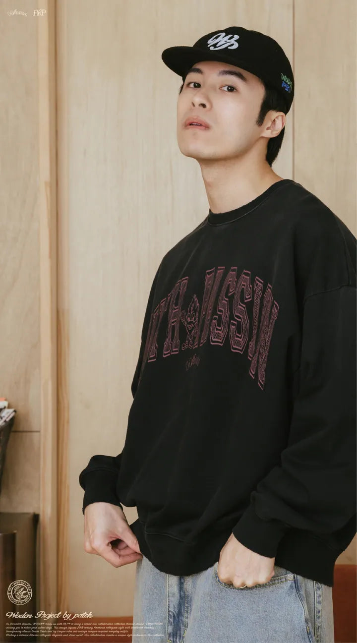 WODEN® X P.B.P® 023 Vintage College Sweatshirt