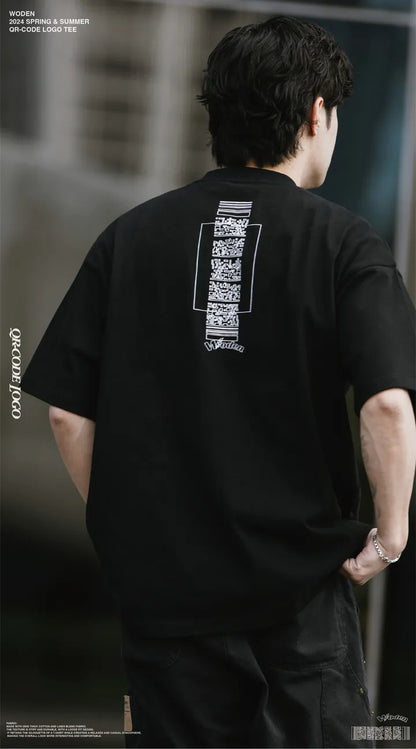 WODEN 2024 Spring & Summer 006 QR-code LOGO Tee