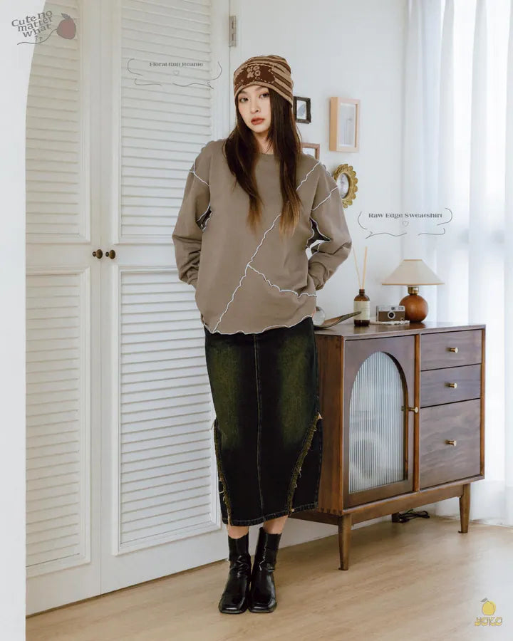YOKO Raw Edge Sweatshirt