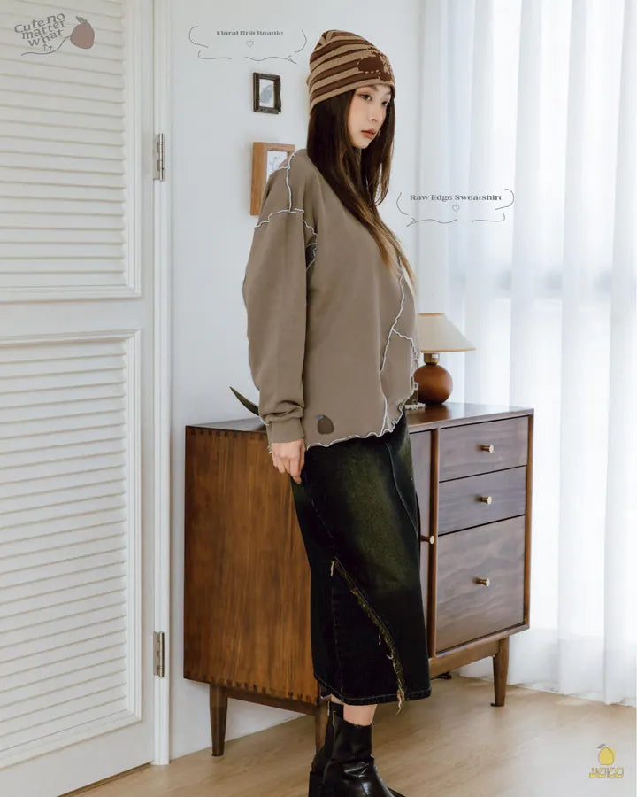 YOKO Raw Edge Sweatshirt