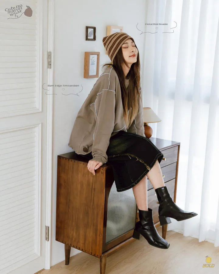 YOKO Raw Edge Sweatshirt