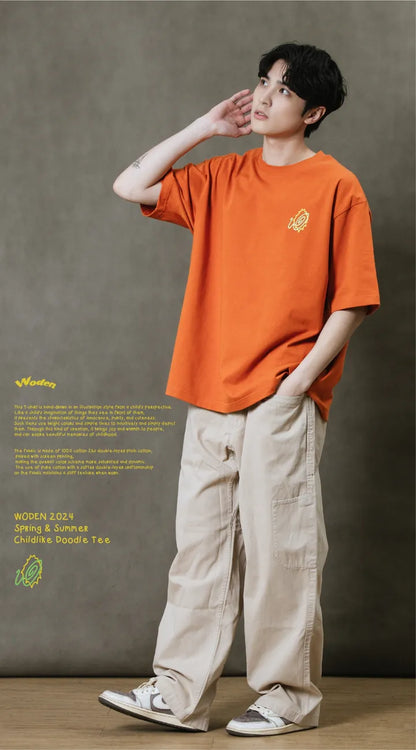 WODEN 2024 Spring & Summer 046 Childlike Doodle Tee