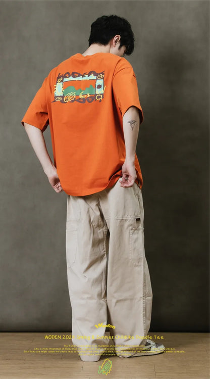 WODEN 2024 Spring & Summer 046 Childlike Doodle Tee