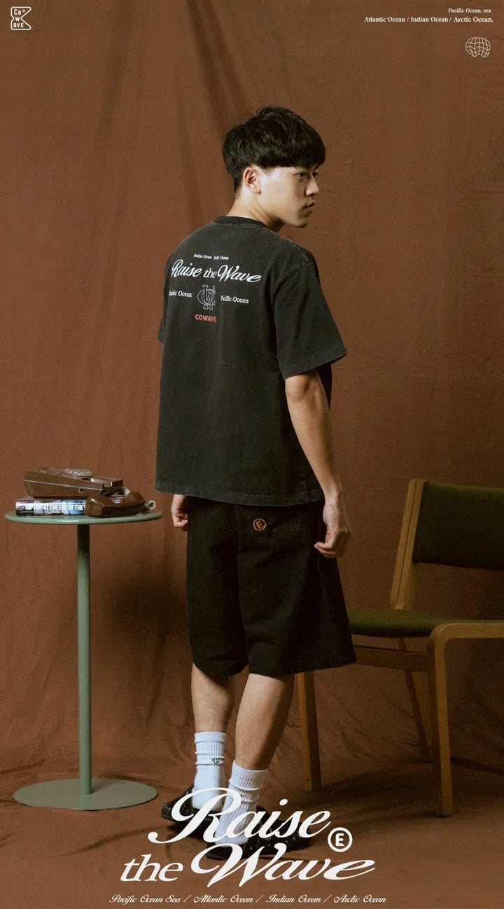 COWAVE® 2025 Fall & Winter Wash Slogan Font Tee