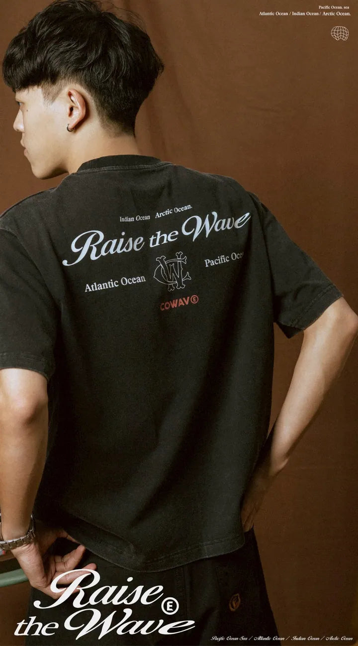 COWAVE® 2025 Fall & Winter Wash Slogan Font Tee