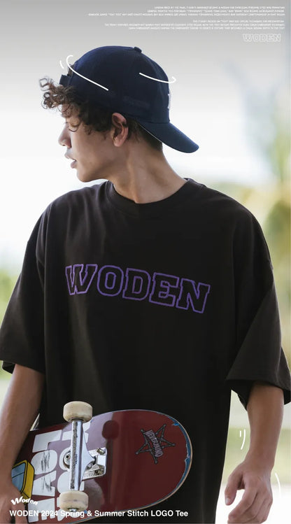 WODEN 2024 Spring & Summer 066 Stitch LOGO Tee