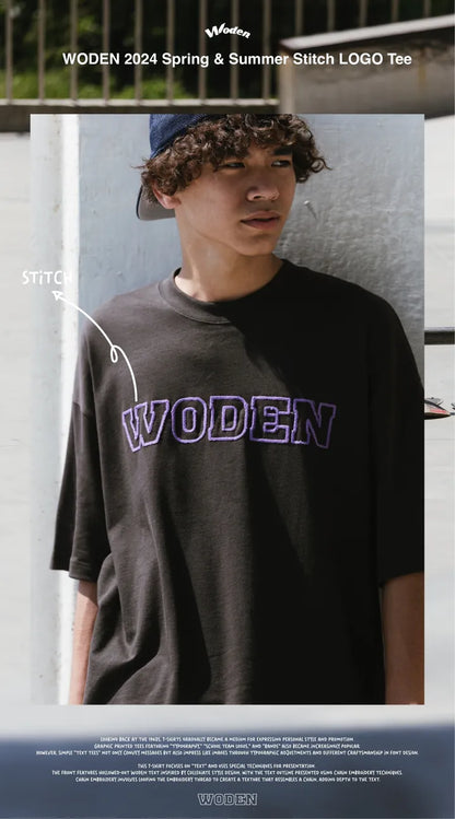 WODEN 2024 Spring & Summer 066 Stitch LOGO Tee