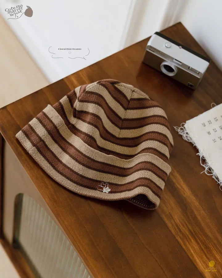 YOKO Floral Knit Beanie