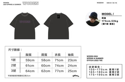 WODEN 2024 Spring & Summer 066 Stitch LOGO Tee