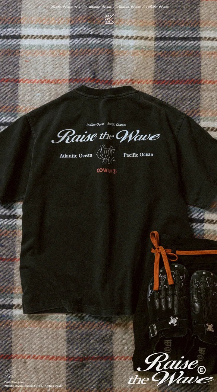 COWAVE® 2025 Fall & Winter Wash Slogan Font Tee