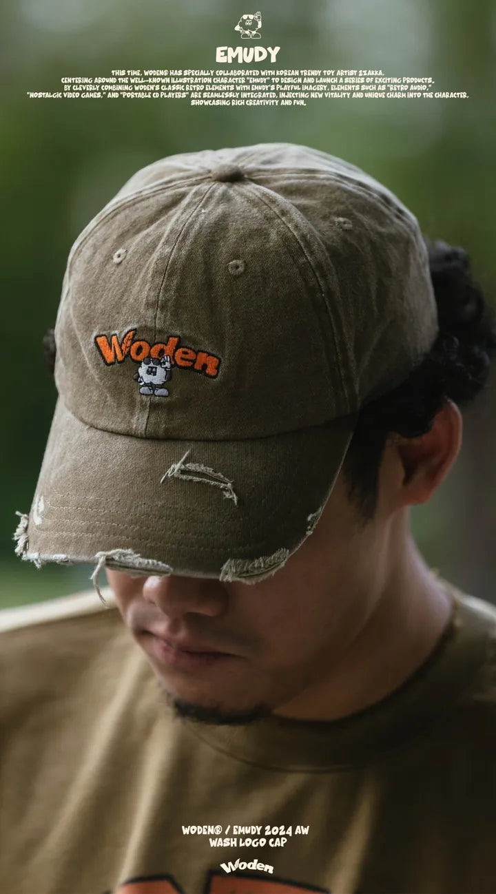 WODEN / Emudy 2024 Autumn & Winter 058 Wash LOGO Cap