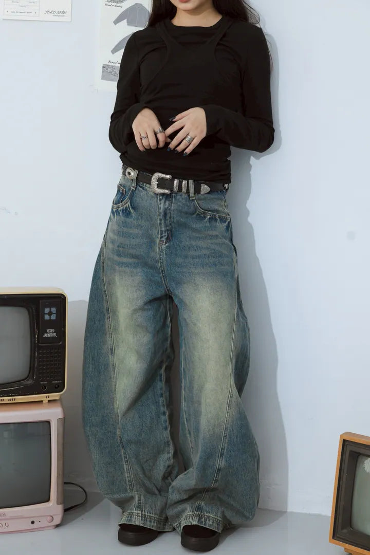 YOKO 25FW 素面彎刀褲