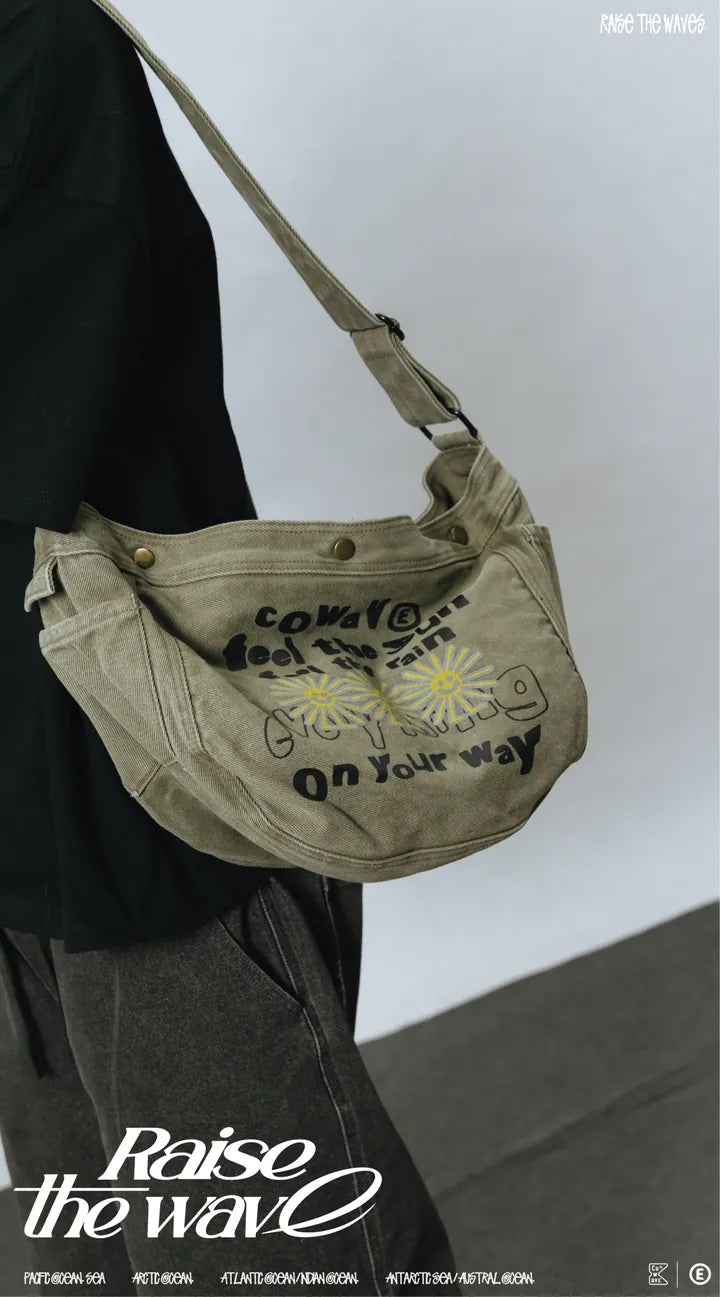 Cowave 2024 Spring & Summer Wash Newsboy Bag