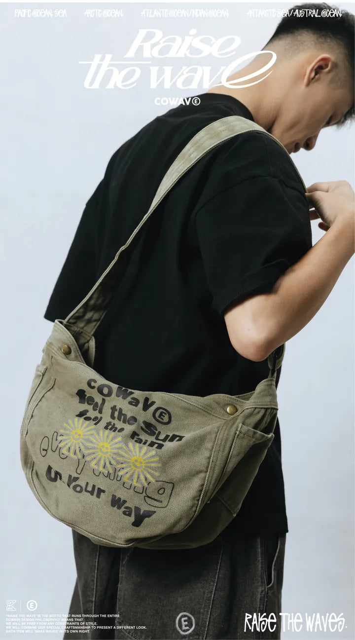 Cowave 2024 Spring & Summer Wash Newsboy Bag