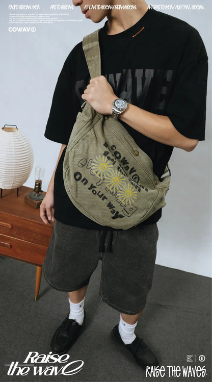 Cowave 2024 Spring & Summer Wash Newsboy Bag