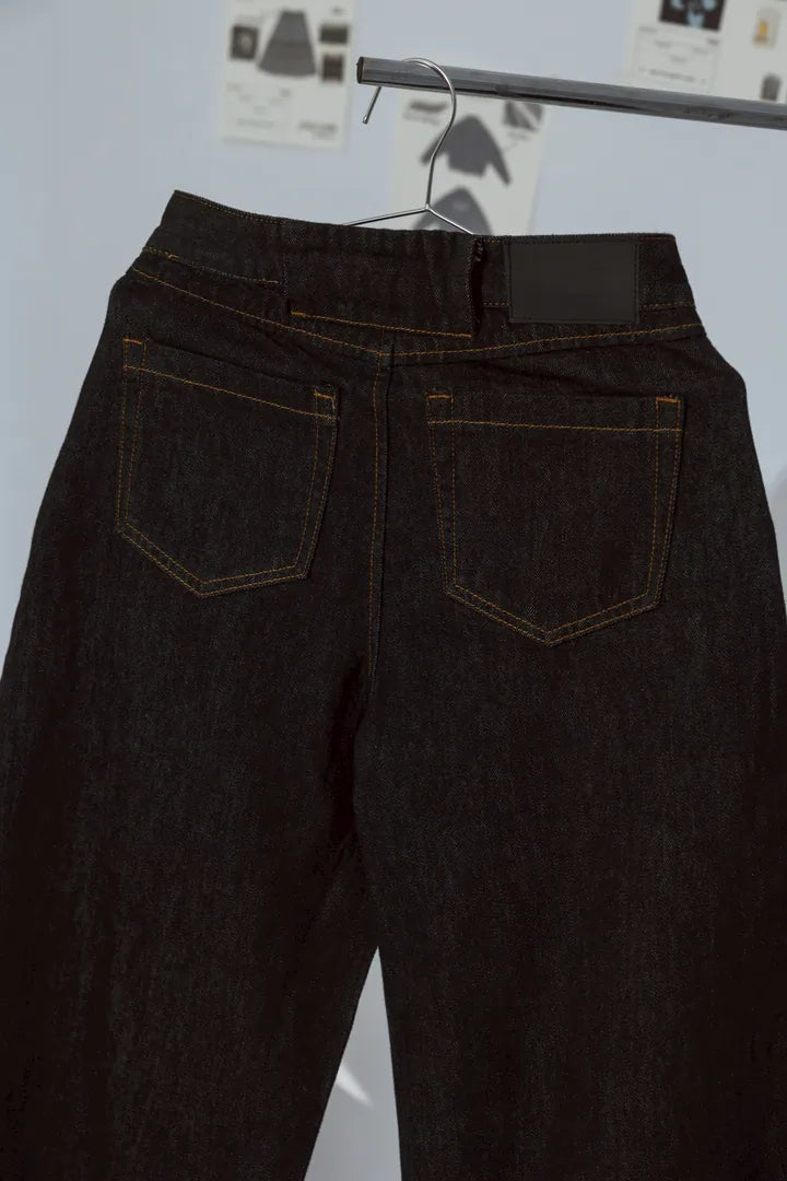 YOKO 25FW 素面彎刀褲