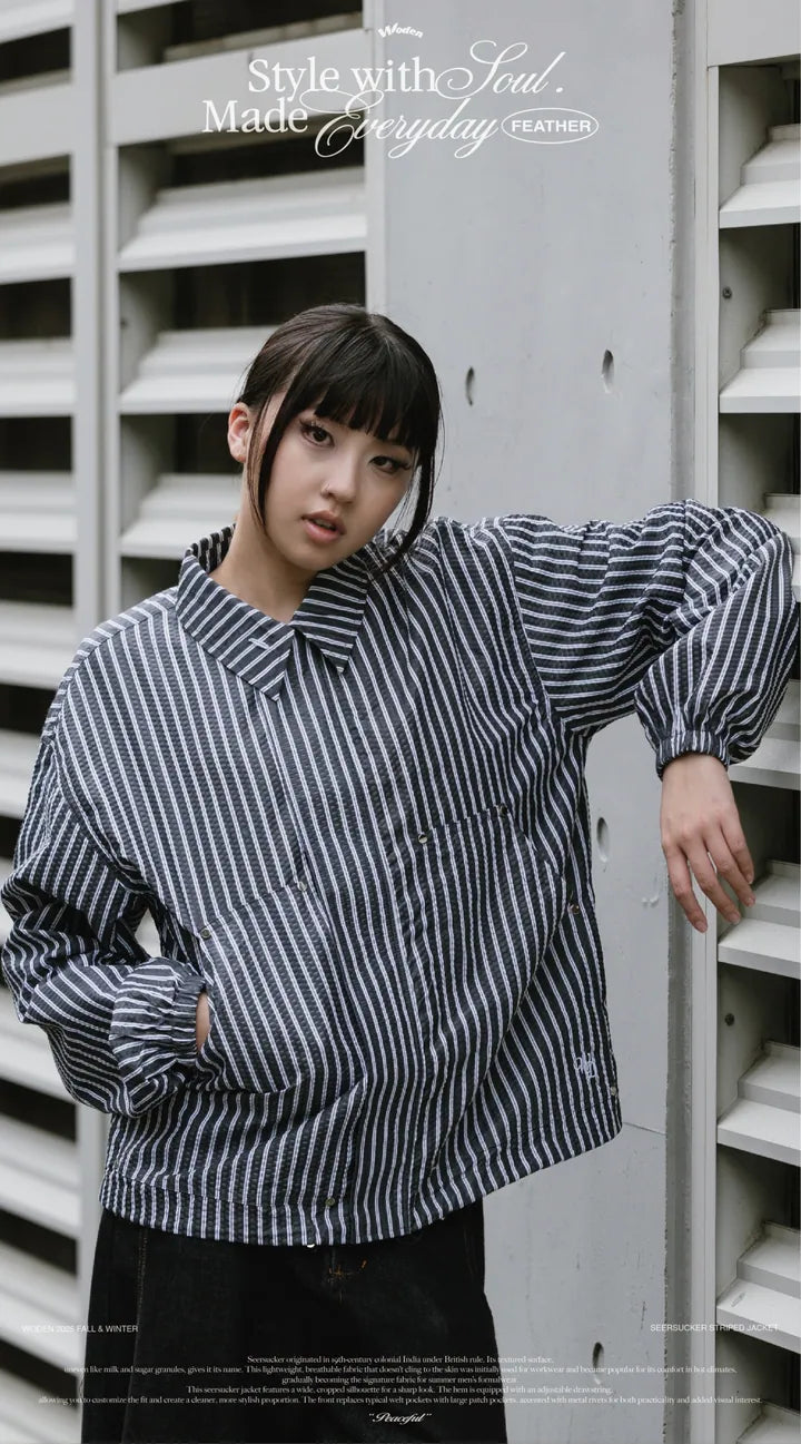 WODEN 2025 Fall & Winter 006 Seersucker Jacket