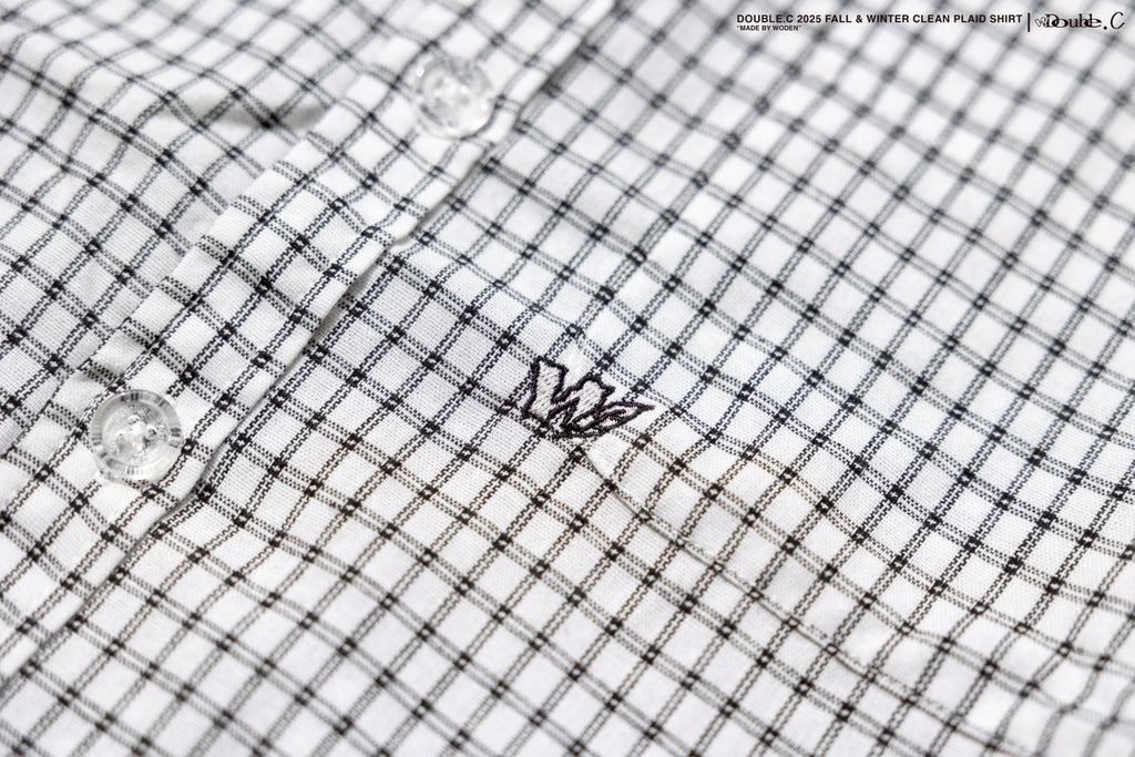 Double.C 2025 Fall & Winter Clean Plaid Shirt