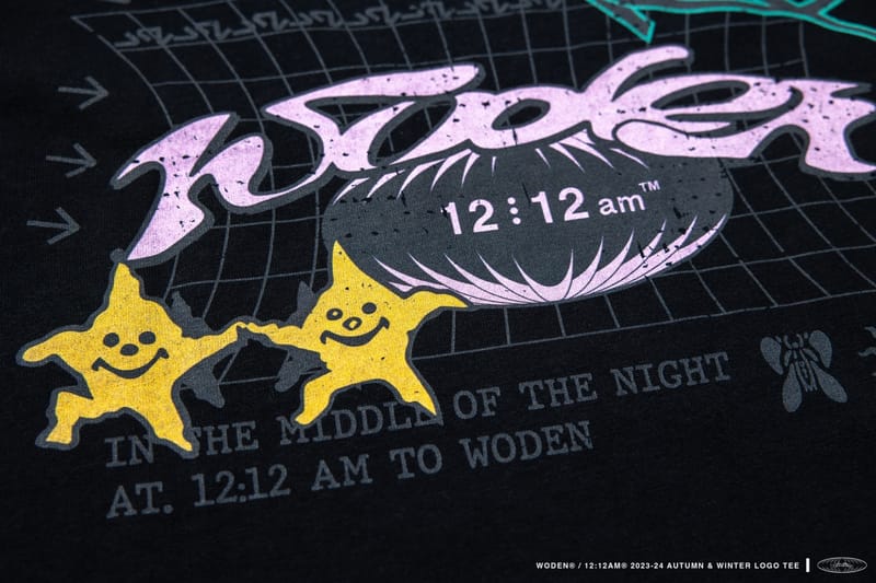 WODEN® / 12:12am® 2023-24 Autumn & Winter 036 LOGO tee 黑色