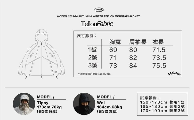 WODEN 2023-24 Autumn & Winter 063 Teflon Mountain Jacket