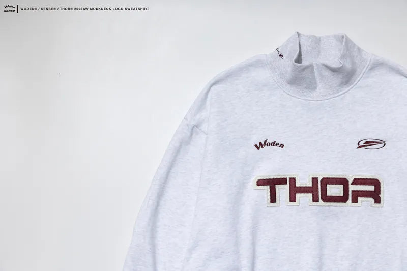 WODEN® / sense® / THOR® 2023 Autumn & Winter 057 mockneck logo sweatshirt