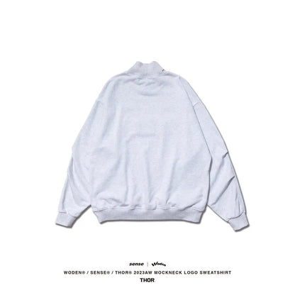 WODEN® / sense® / THOR® 2023 Autumn & Winter 057 mockneck logo sweatshirt