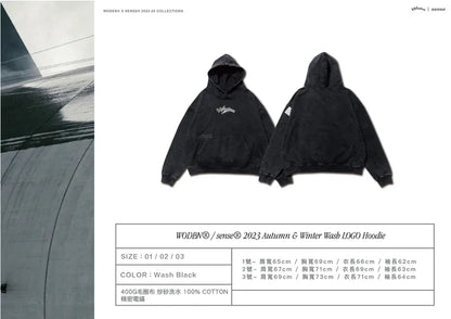 WODEN® / sense® 2023 Autumn & Winter 049 Wash LOGO Hoodie