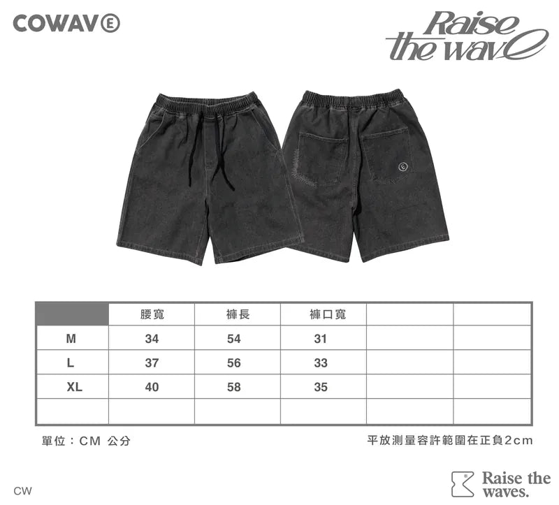 COWAVE 2024 Spring & Summer Wash Denim Bermuda Shorts