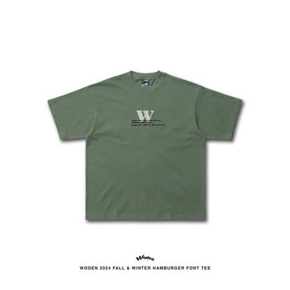 WODEN 2024 Fall & Winter Hamburger Font Tee