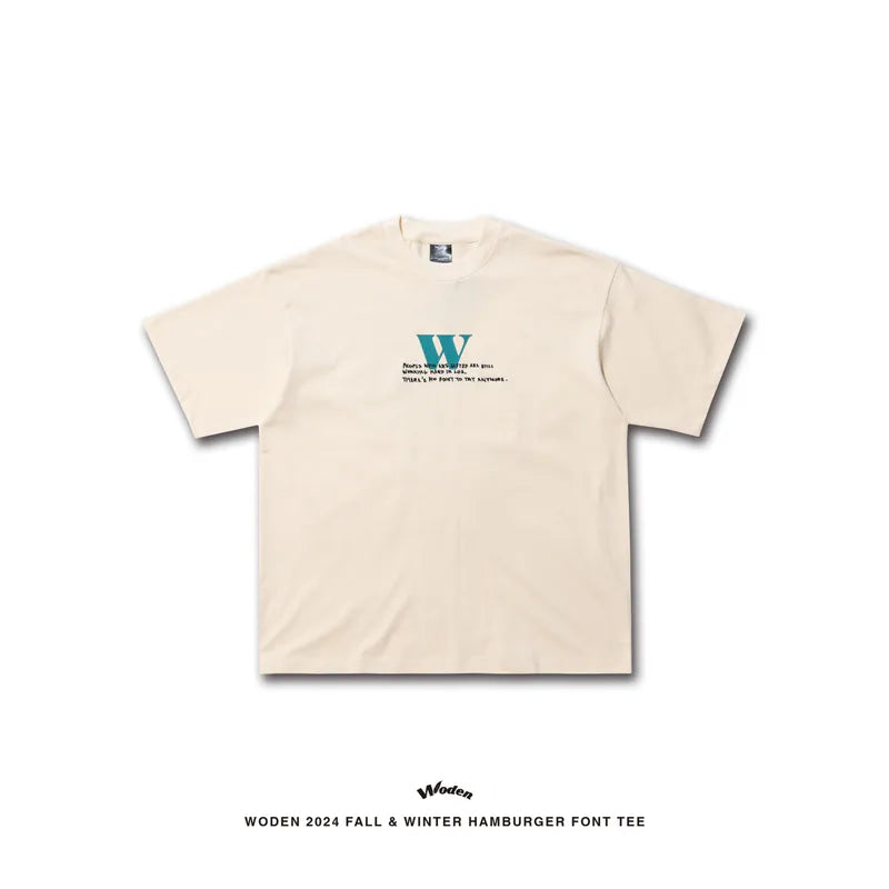 WODEN 2024 Fall & Winter Hamburger Font Tee