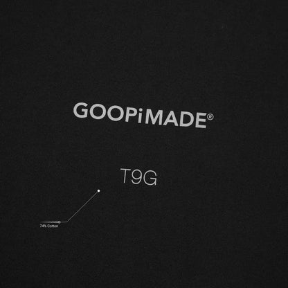 AES x GOOPiMADE x T9G “G.A.T-01T” Oversized Tri-Logo Tee - Black