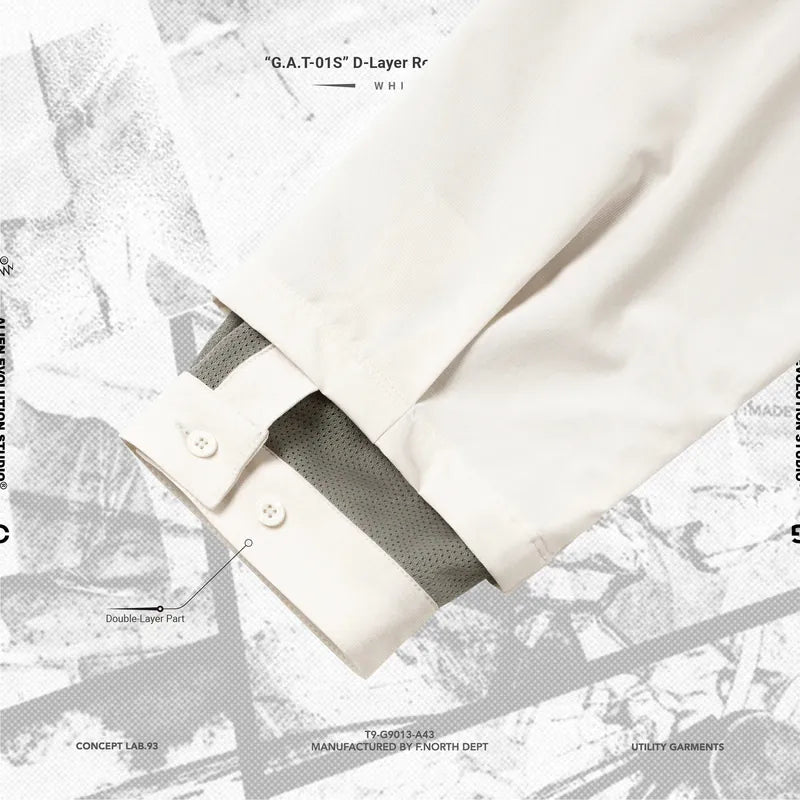 AES x GOOPiMADE “G.A.T-01S” D-Layer Reconstruct Shirt - White